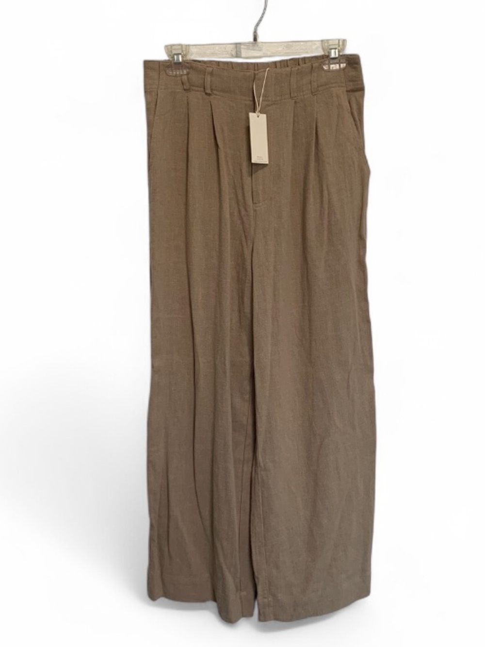 NWT Z Supply Tan Wide-Leg Linen Blend Pants